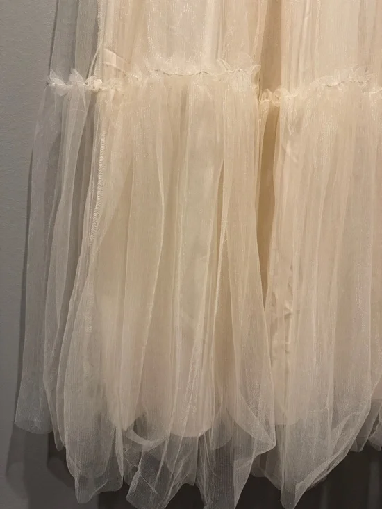 NWT Anthropologie Pinch Tiered Tulle  Overlay Skirt Sz L Ethereal Romantic Boho - Picture 4 of 16